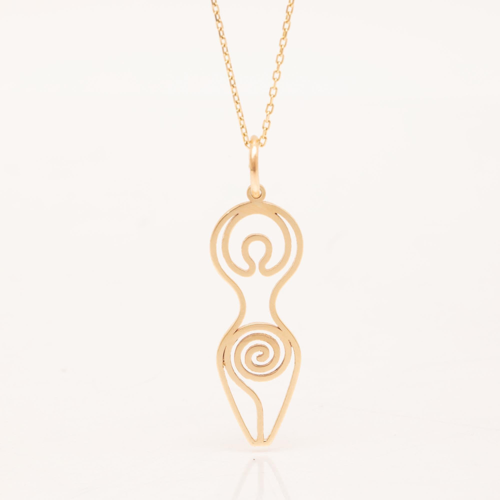 Altın Spiral Tanrıça Kolye - Goldstore