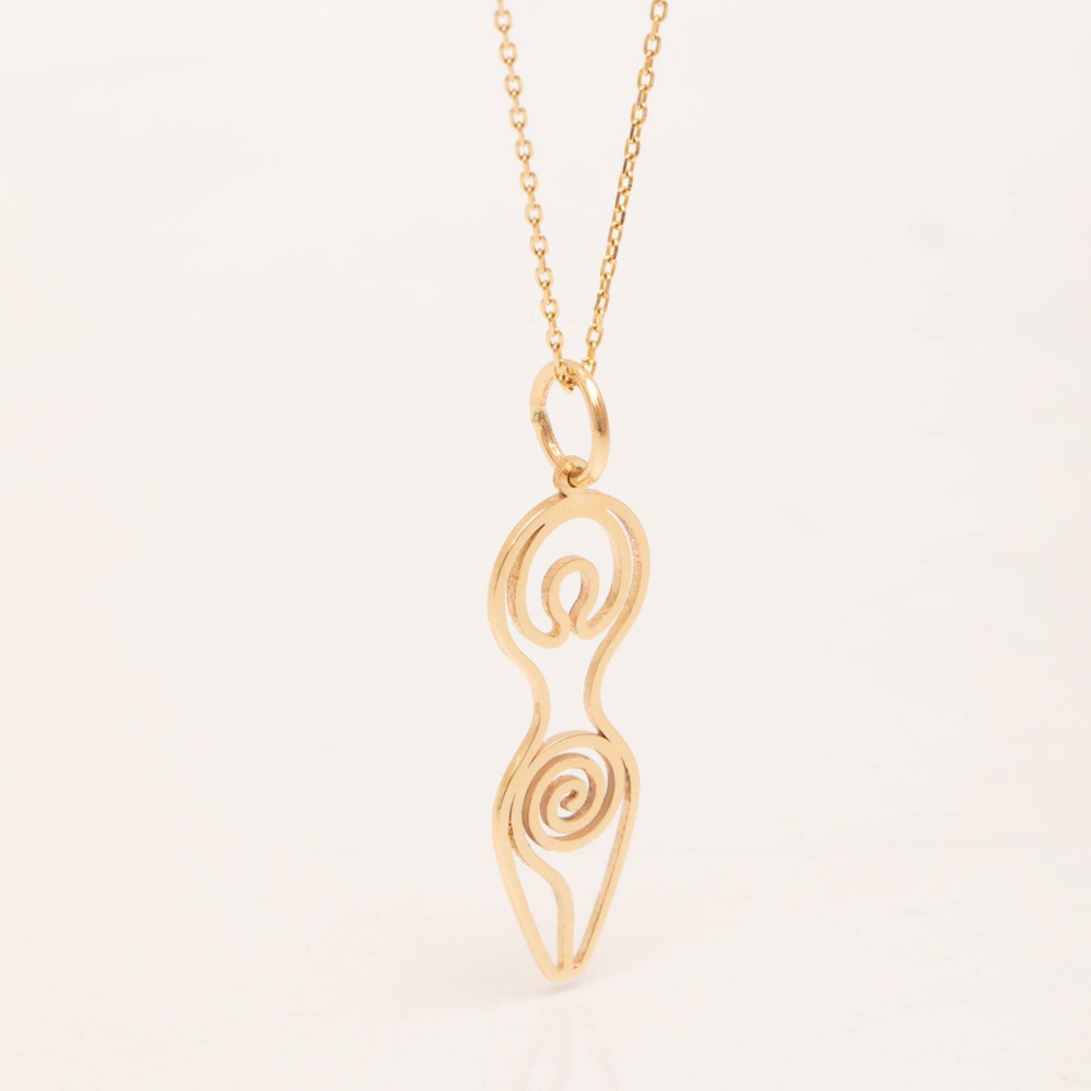 Altın Spiral Tanrıça Kolye - Goldstore