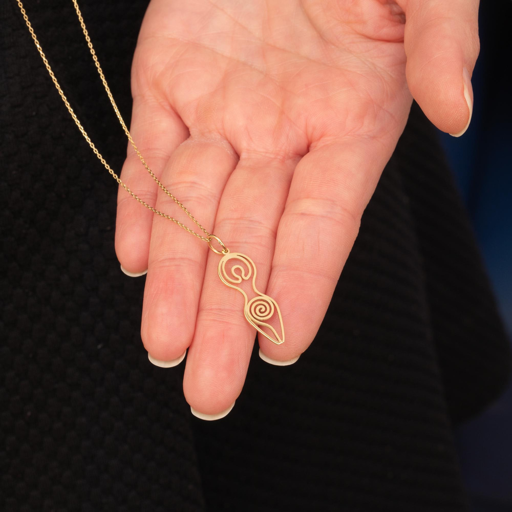 Altın Spiral Tanrıça Kolye - Goldstore