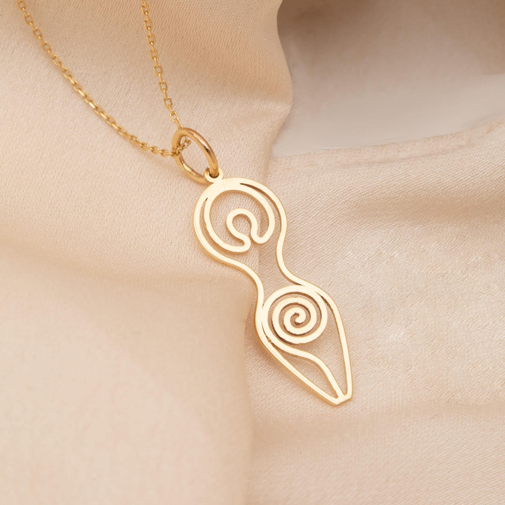Altın Spiral Tanrıça Kolye - Goldstore