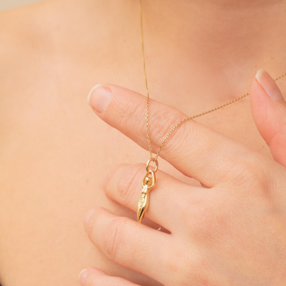 Altın Tanrıça Spiral Kolye - Goldstore