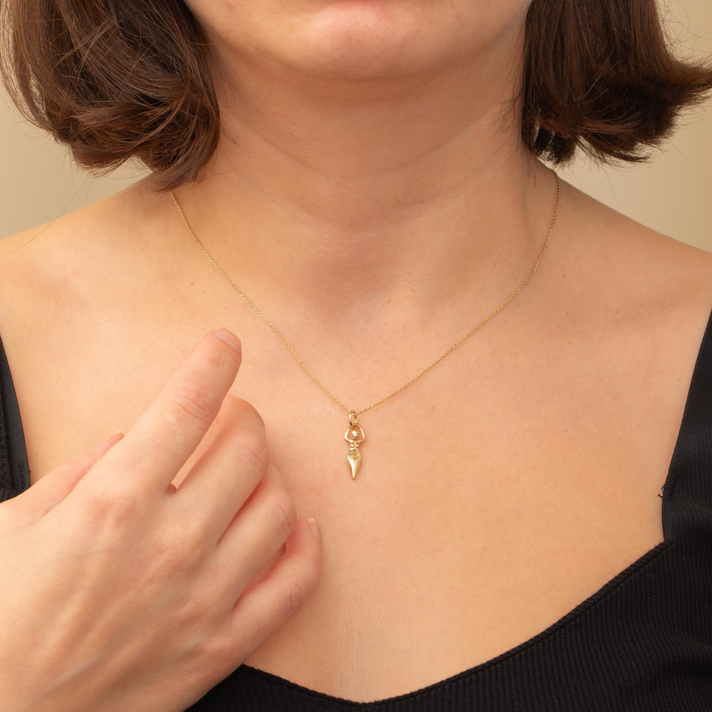 Altın Tanrıça Spiral Kolye - Goldstore