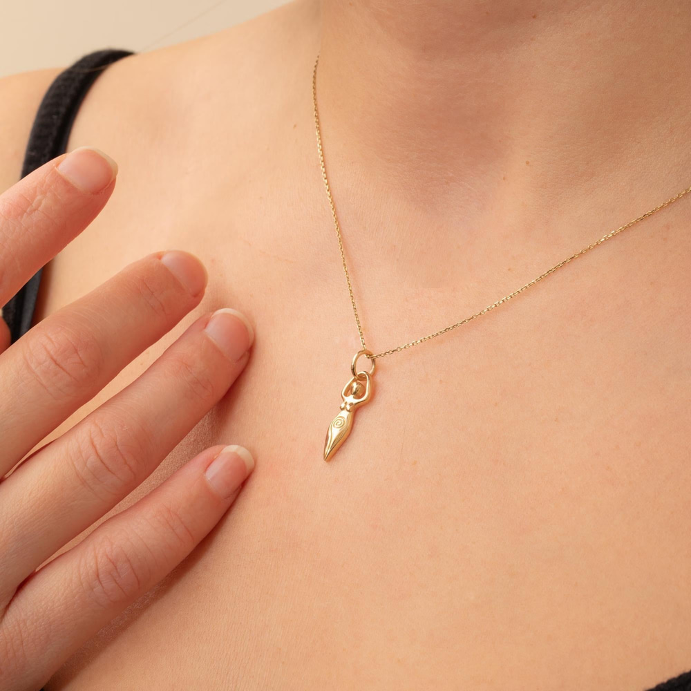 Altın Tanrıça Spiral Kolye - Goldstore