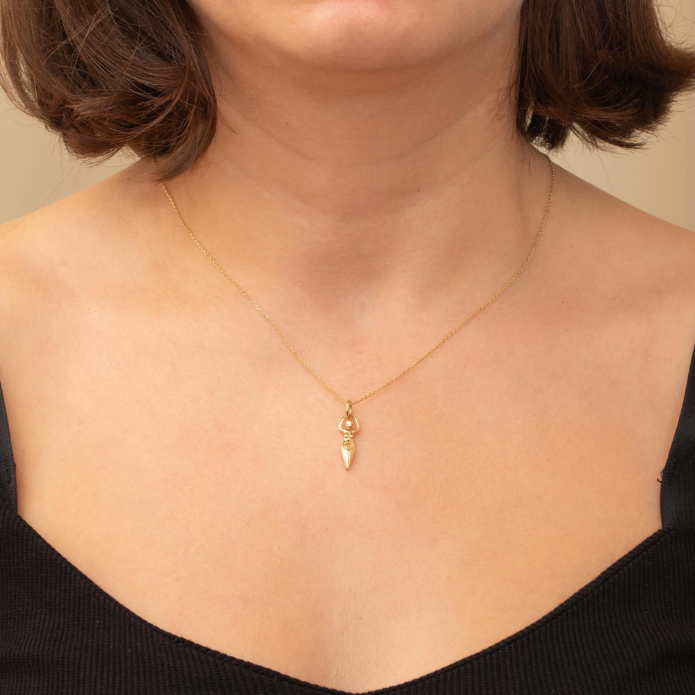 Altın Tanrıça Spiral Kolye - Goldstore