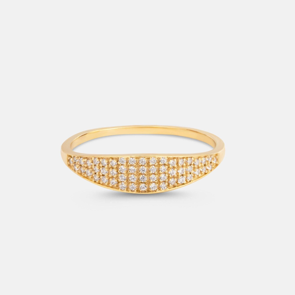 Altın Taşlı Signet Yüzük - Goldstore