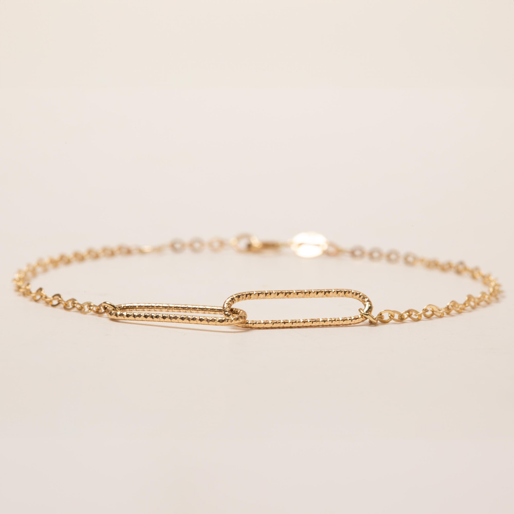 Altın Uzun Oval Halka Bileklik - Goldstore