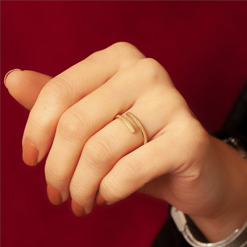 Altın Wrap İsim Yüzük - Goldstore