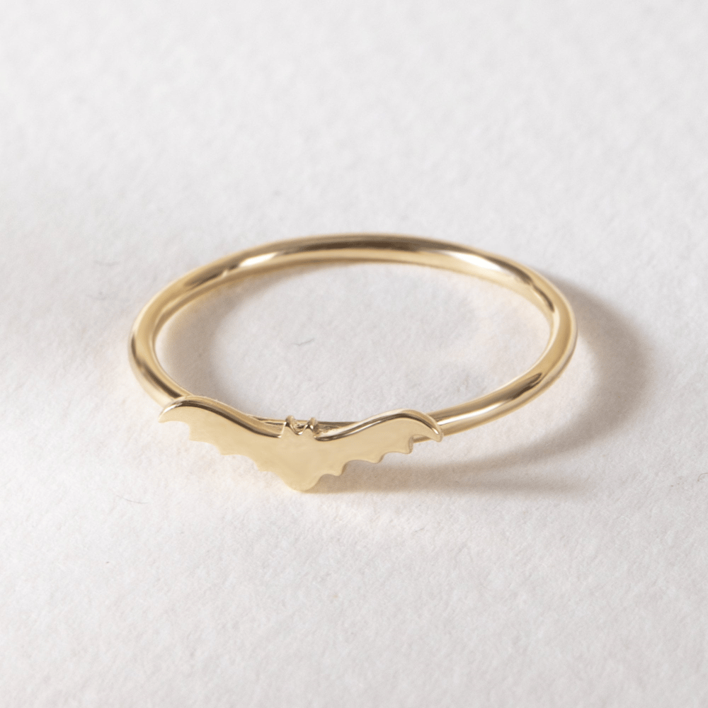 Altın Yarasa Figürlü Yüzük - Goldstore