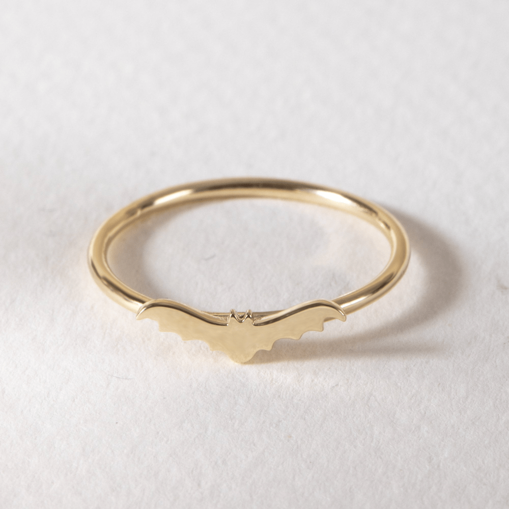 Altın Yarasa Figürlü Yüzük - Goldstore