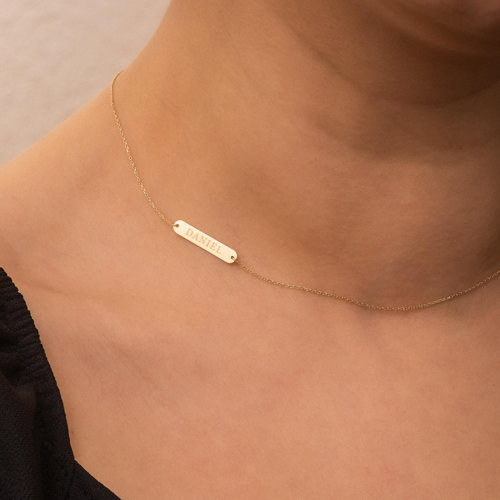 Altın Yatay Bar Kolye - Goldstore