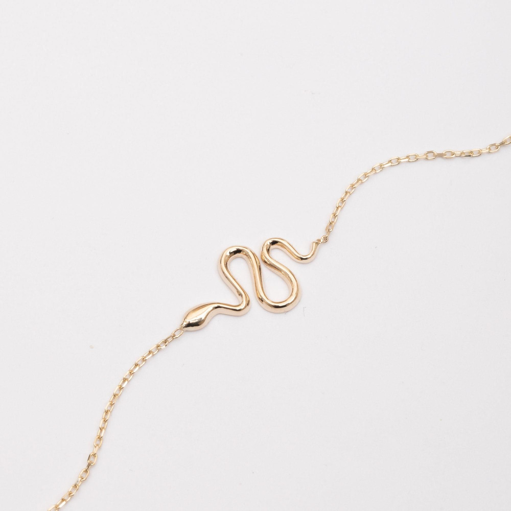 Altın Yılan Figürlü Bileklik - Goldstore