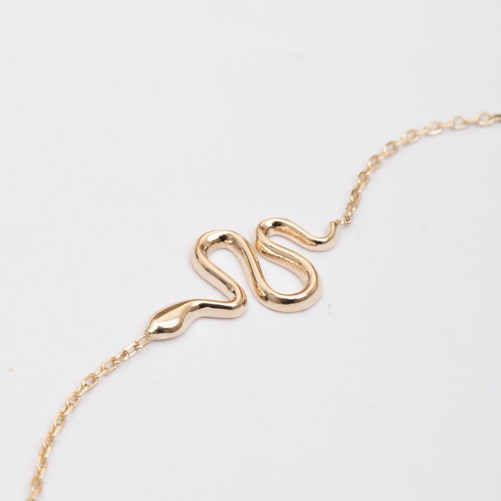 Altın Yılan Figürlü Bileklik - Goldstore