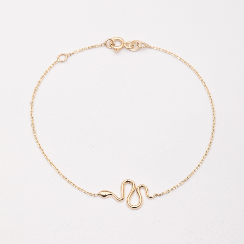 Altın Yılan Figürlü Bileklik - Goldstore