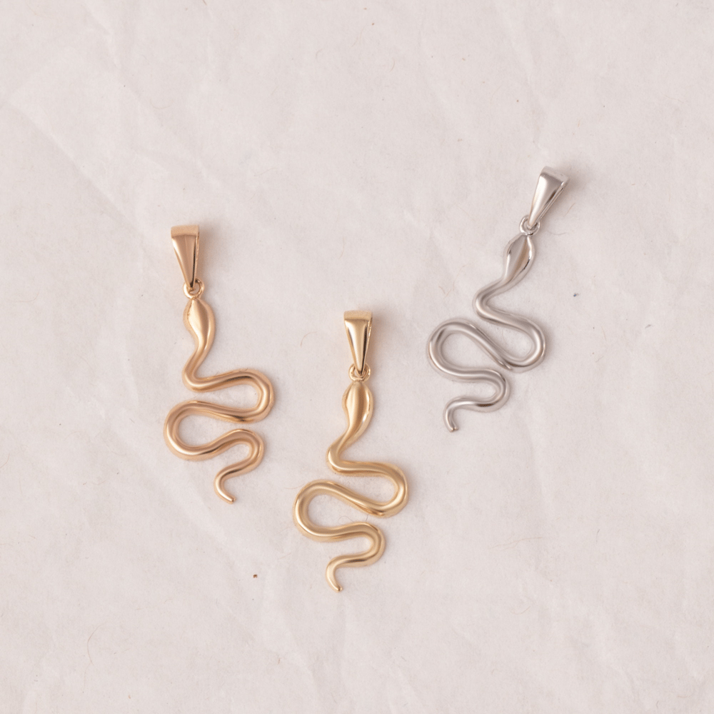 Altın Yılan Figürlü Kolye - Goldstore