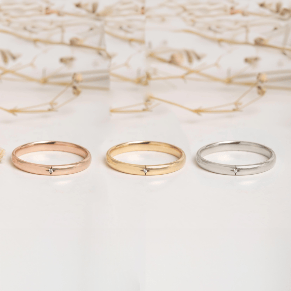 Altın Yıldız Detaylı Pırlantalı Yüzük - Goldstore