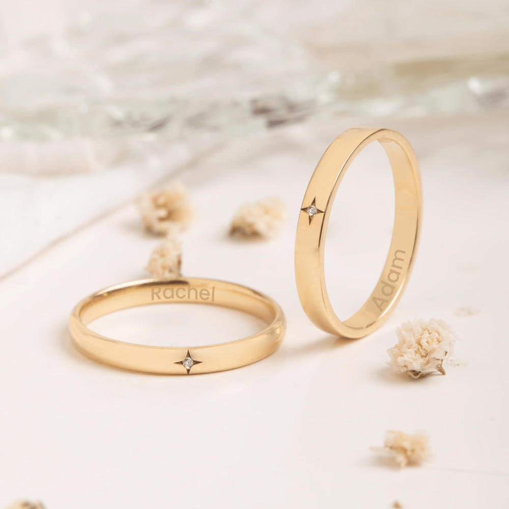 Altın Yıldız Detaylı Pırlantalı Yüzük - Goldstore
