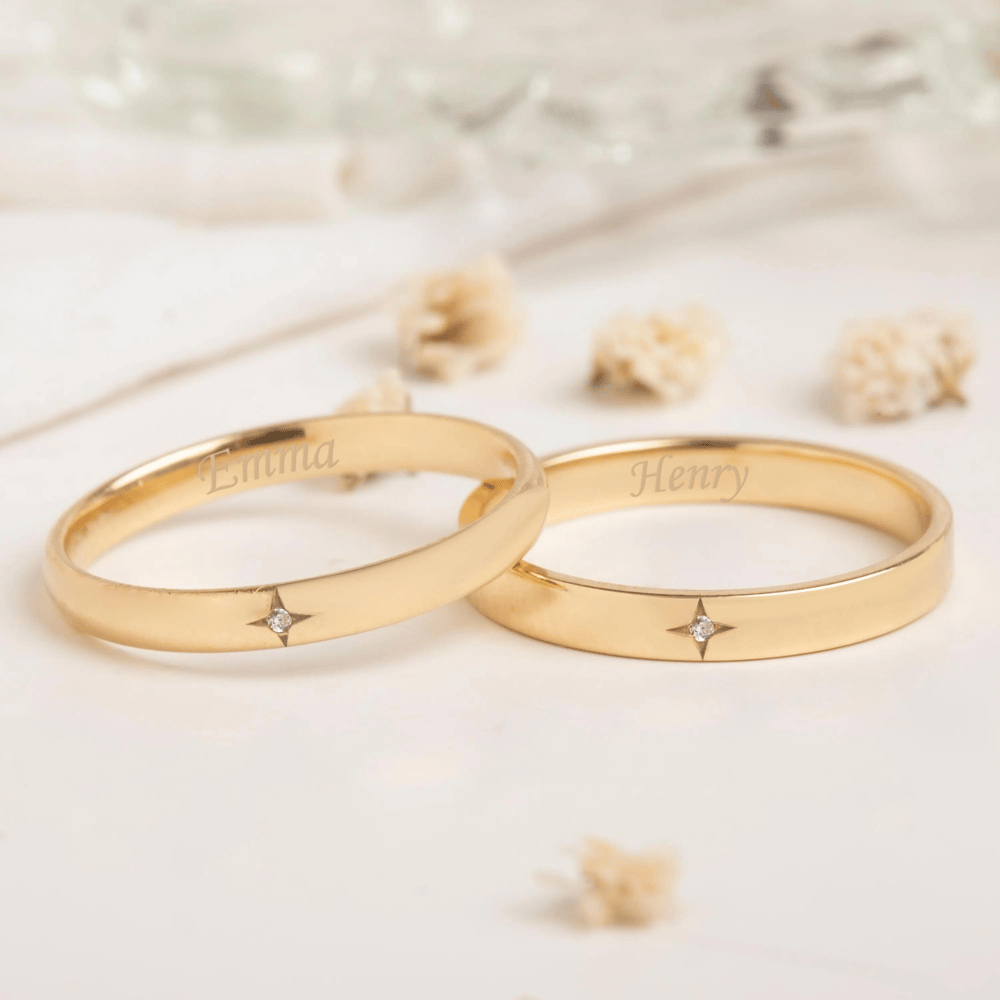 Altın Yıldız Detaylı Pırlantalı Yüzük - Goldstore