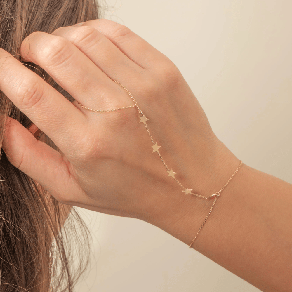 Altın Yıldız Figürlü Şahmeran Bileklik - Goldstore