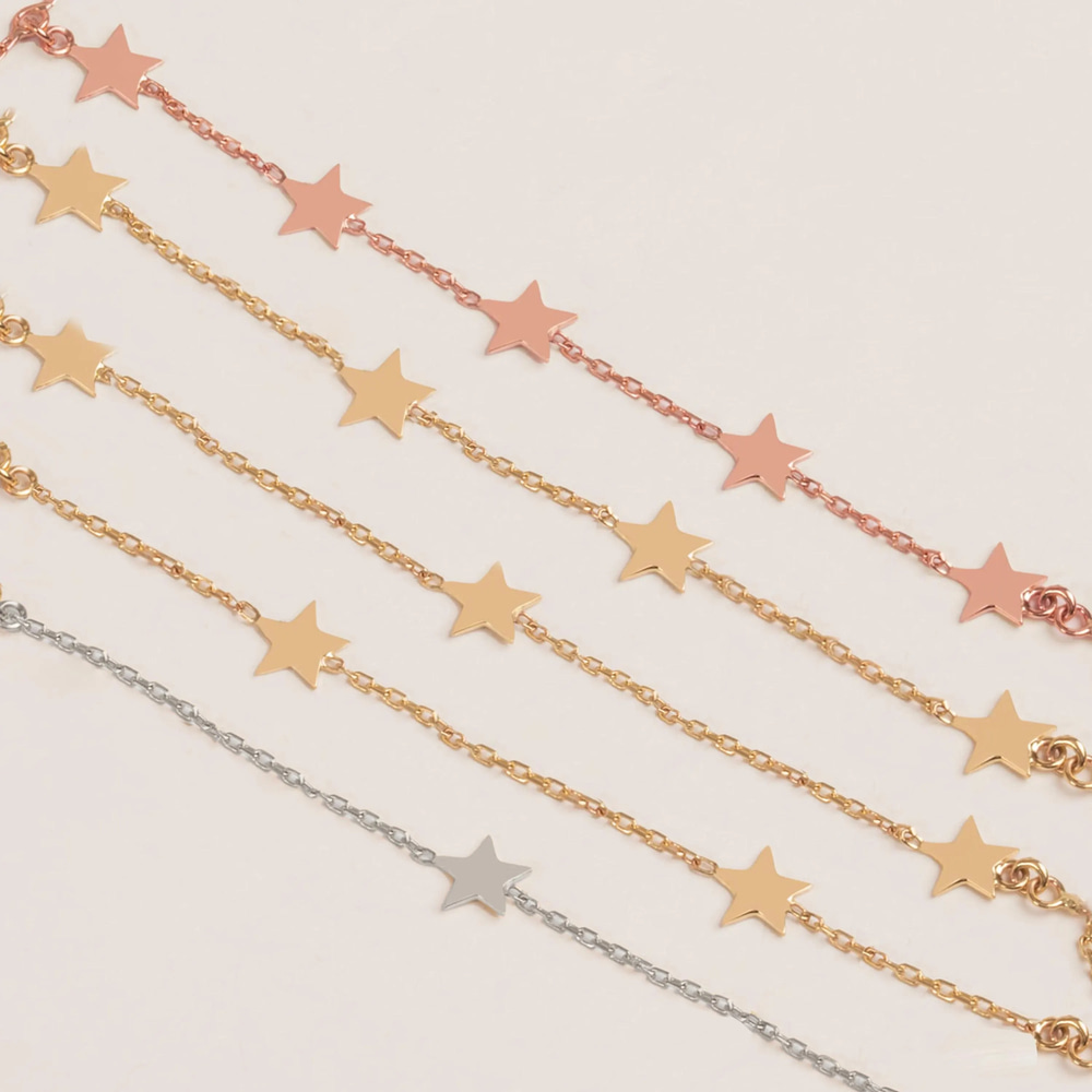 Altın Yıldız Figürlü Şahmeran Bileklik - Goldstore