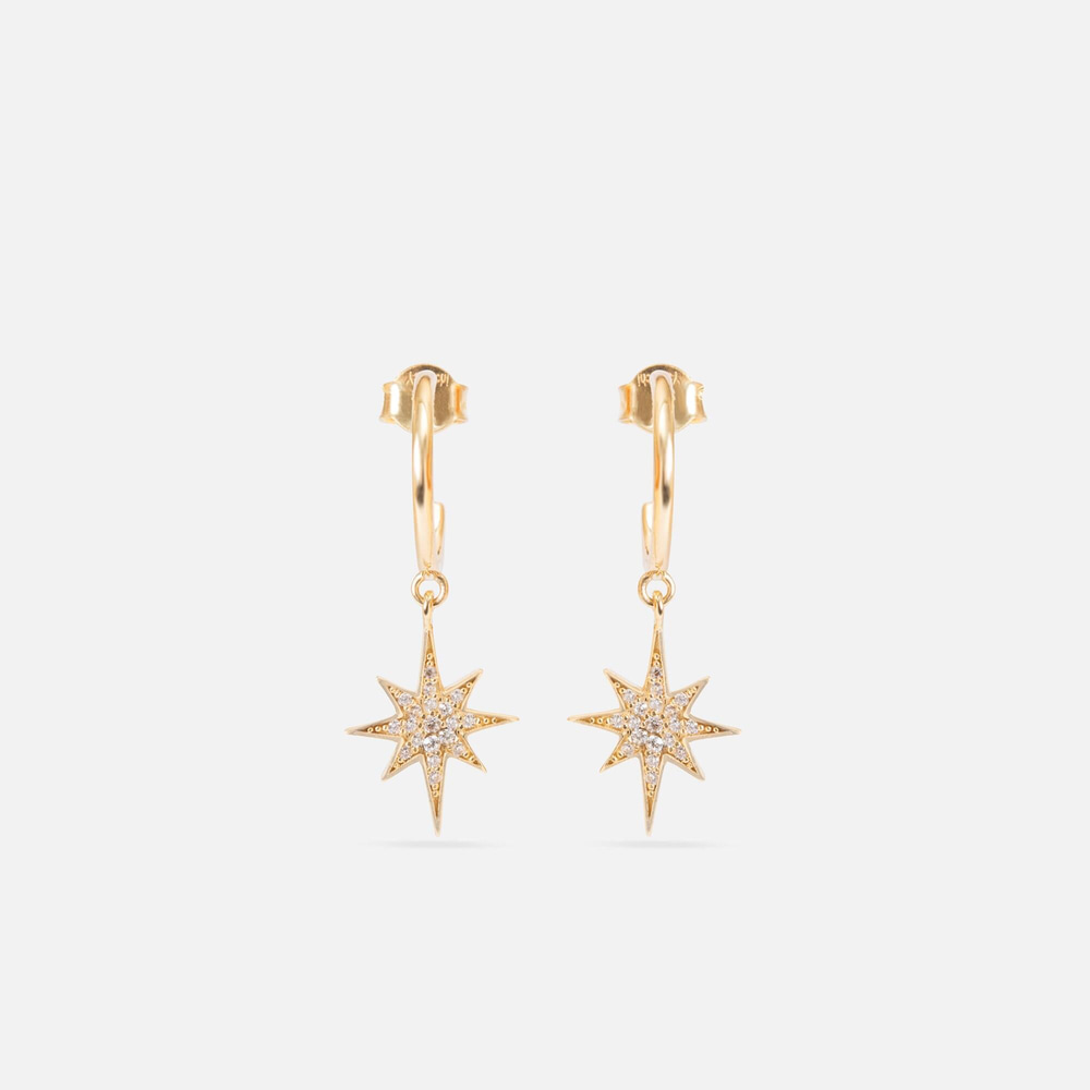 Altın Yıldız Halka Küpe - Goldstore