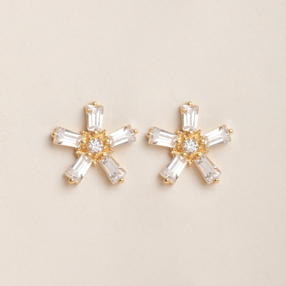 Altın Yıldız Işıltılı Baget Küpe - Goldstore