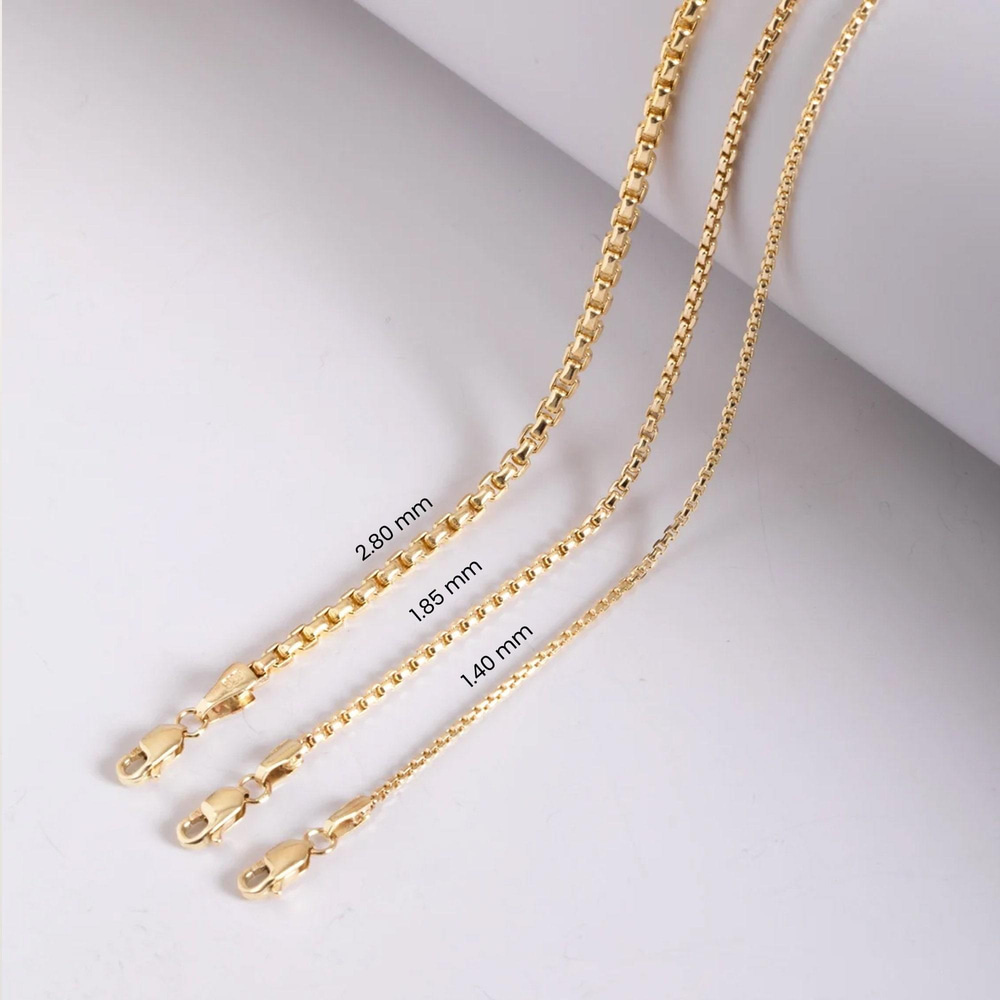 Altın Yuvarlak Küp Zincir Bileklik - Goldstore