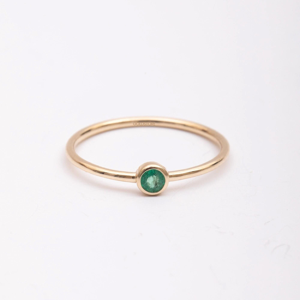 Altın Zümrüt Tektaş Yüzük - Goldstore