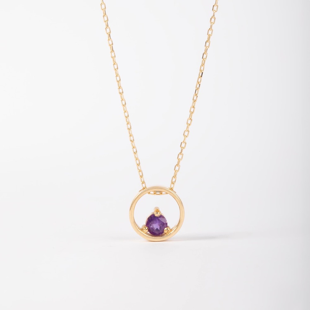 Ametist Aşkı Altın Kolye - Goldstore