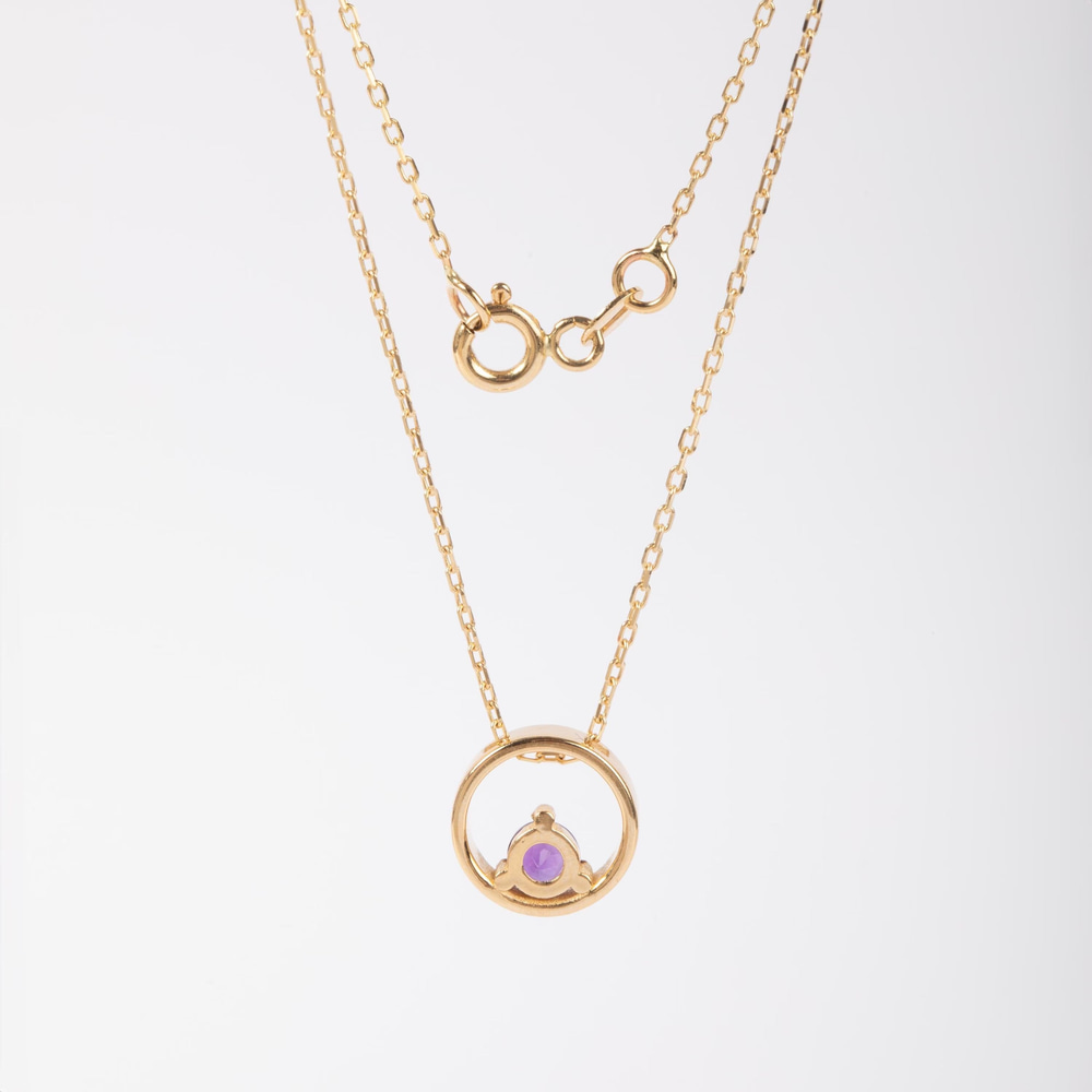 Ametist Aşkı Altın Kolye - Goldstore