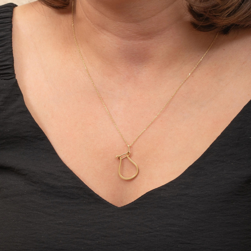 At Nalı Formlu Çoklu Charm Tutucu Altın Aparat - Goldstore