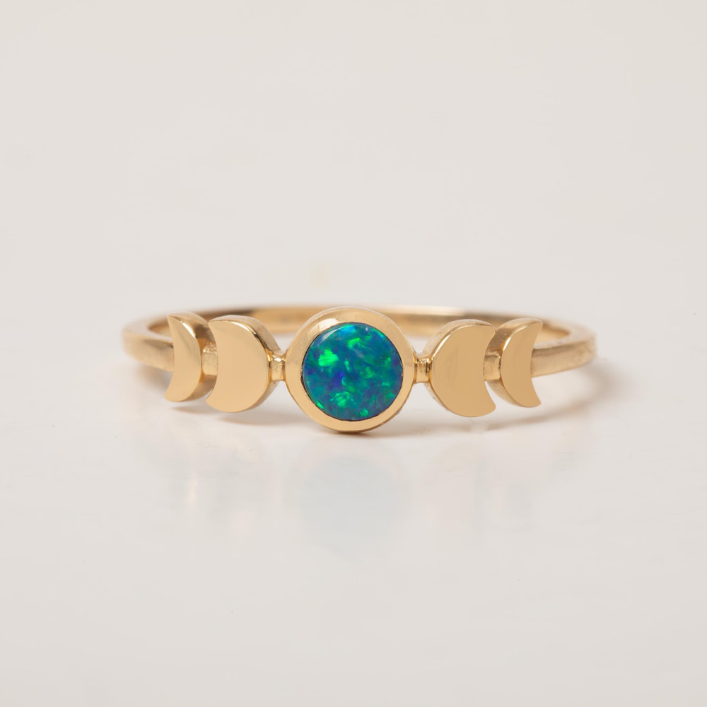 Ay Işığı Opal Altın Yüzük - Goldstore