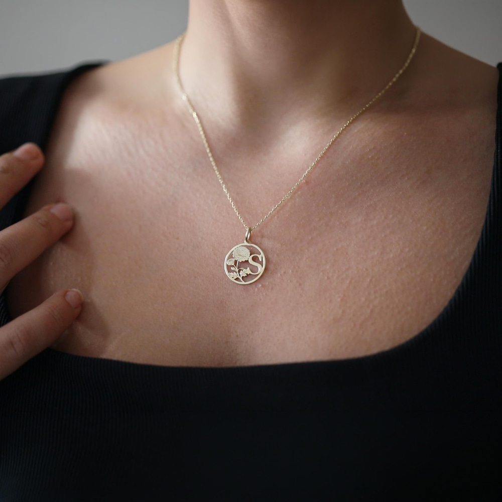 Bana Özel Çiçek Altın Kolye - Goldstore