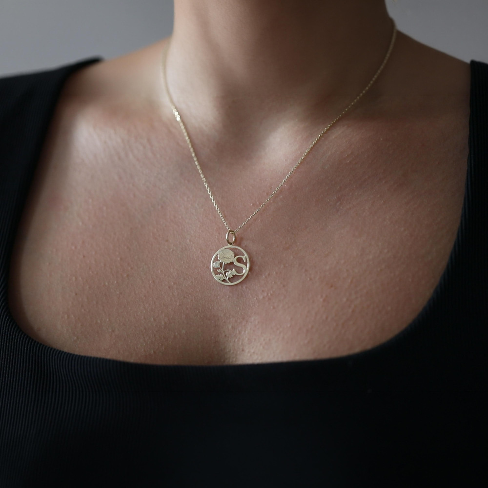 Bana Özel Çiçek Altın Kolye - Goldstore