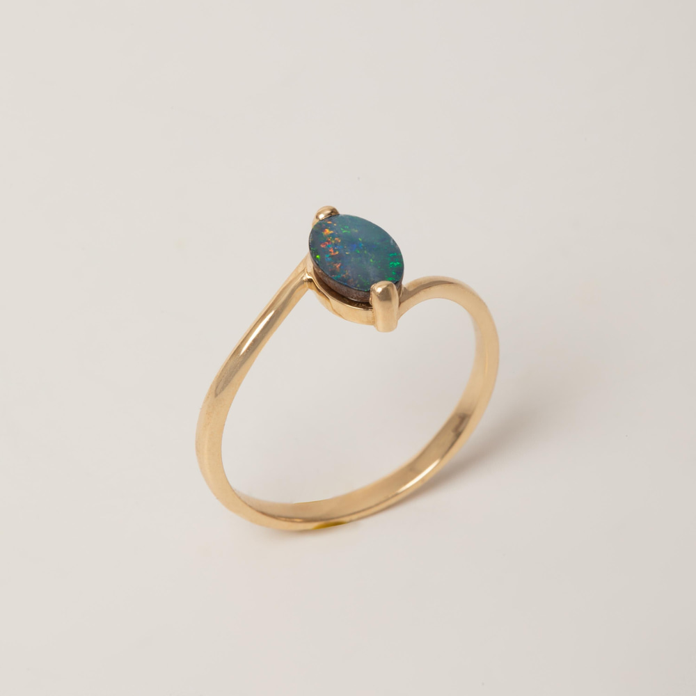 Büyüleyici Doğal Opal Altın Yüzük - Goldstore