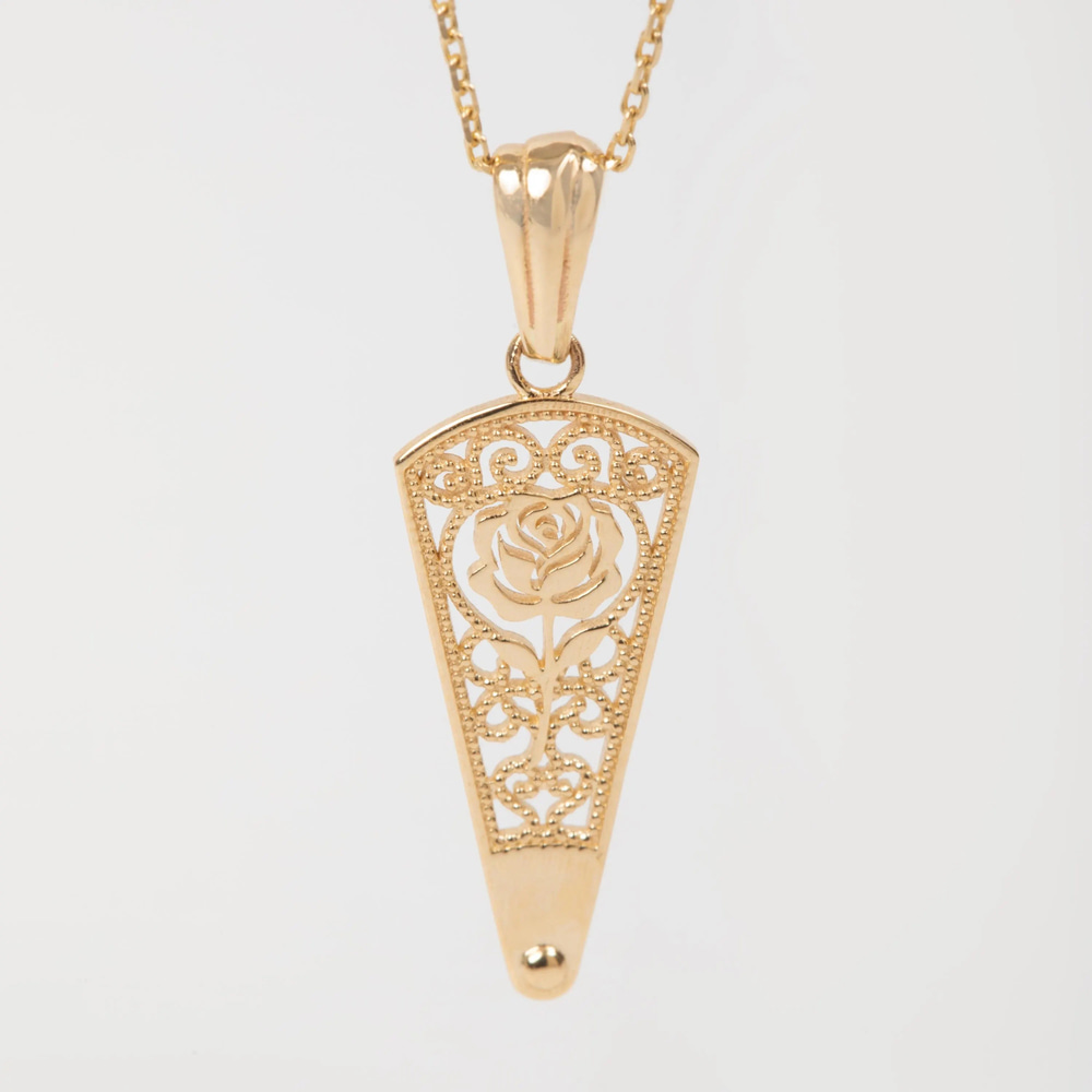 Çiçek Buketi Yelpaze Altın Kolye  - Goldstore