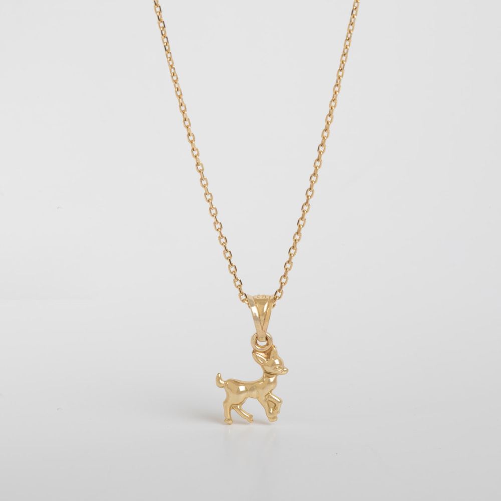 Geyik Yavrusu Altın Kolye - Goldstore