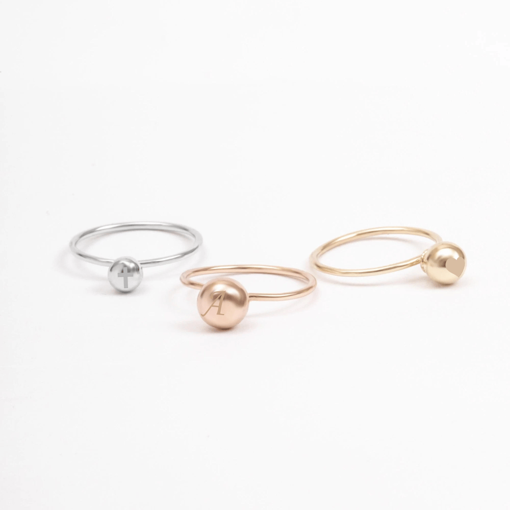 Altın Top Figürlü Yüzük - Goldstore