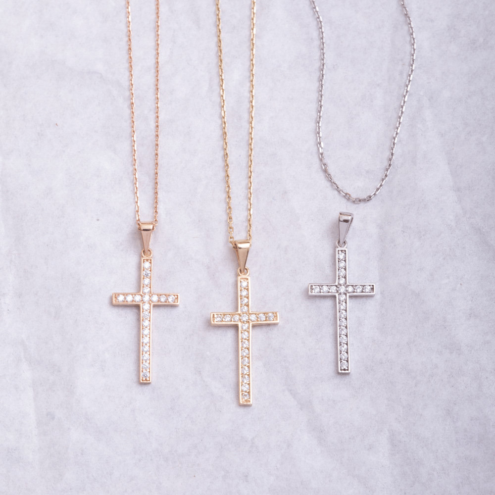 Altın Pırlantalı Haç Kolye - Goldstore
