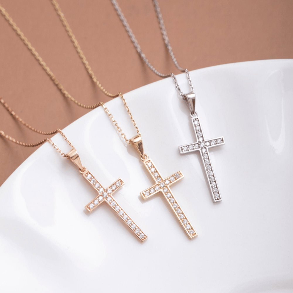 Altın Pırlantalı Haç Kolye - Goldstore