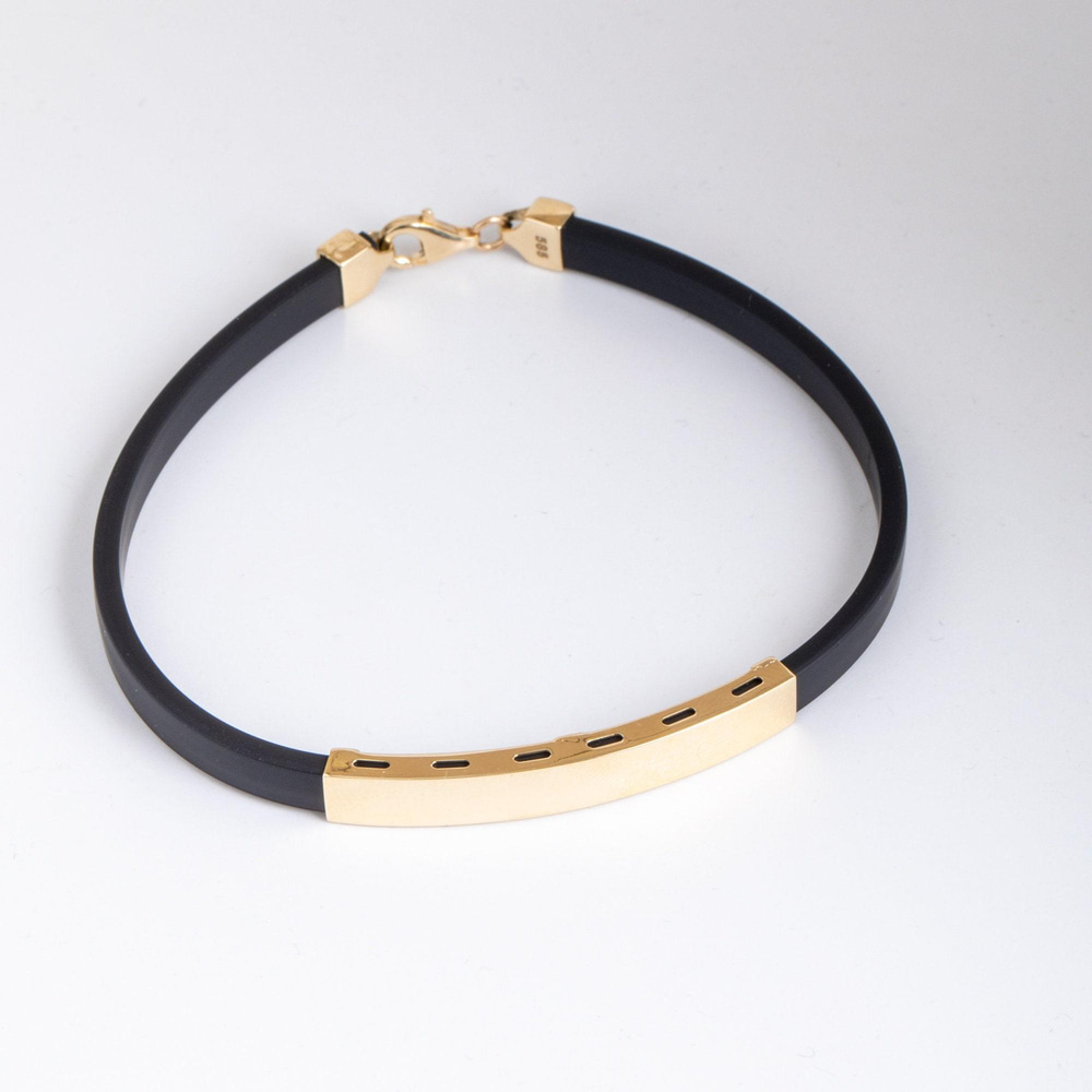 Gold Men's Bar Bracelet - Goldstore