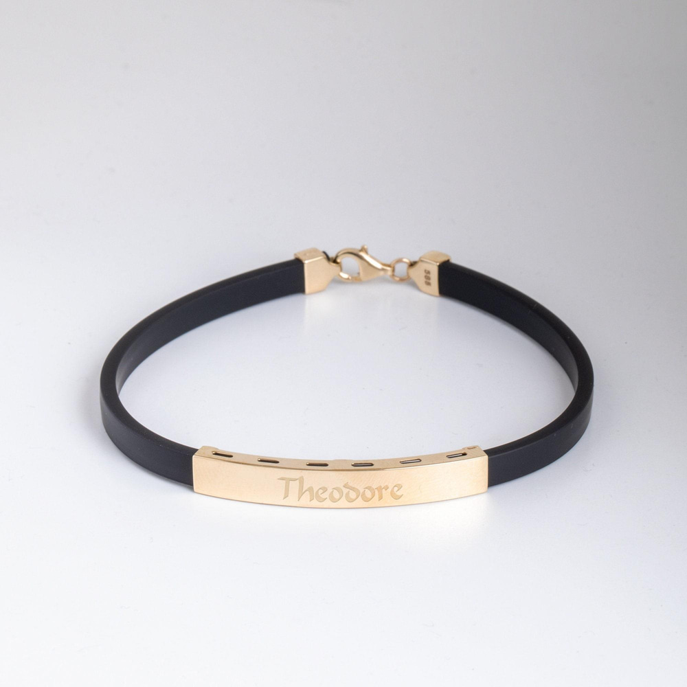 Gold Men's Bar Bracelet - Goldstore