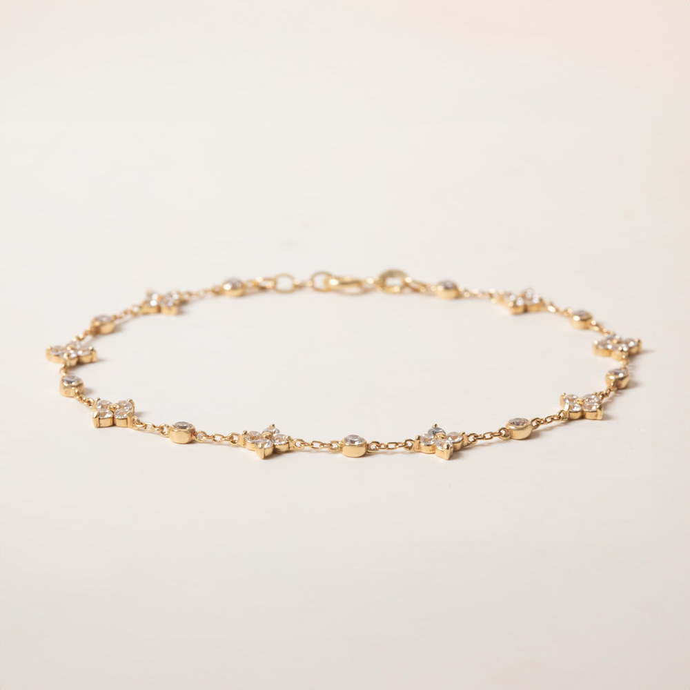Altın Çok Taşlı Zirkon Bileklik - Goldstore