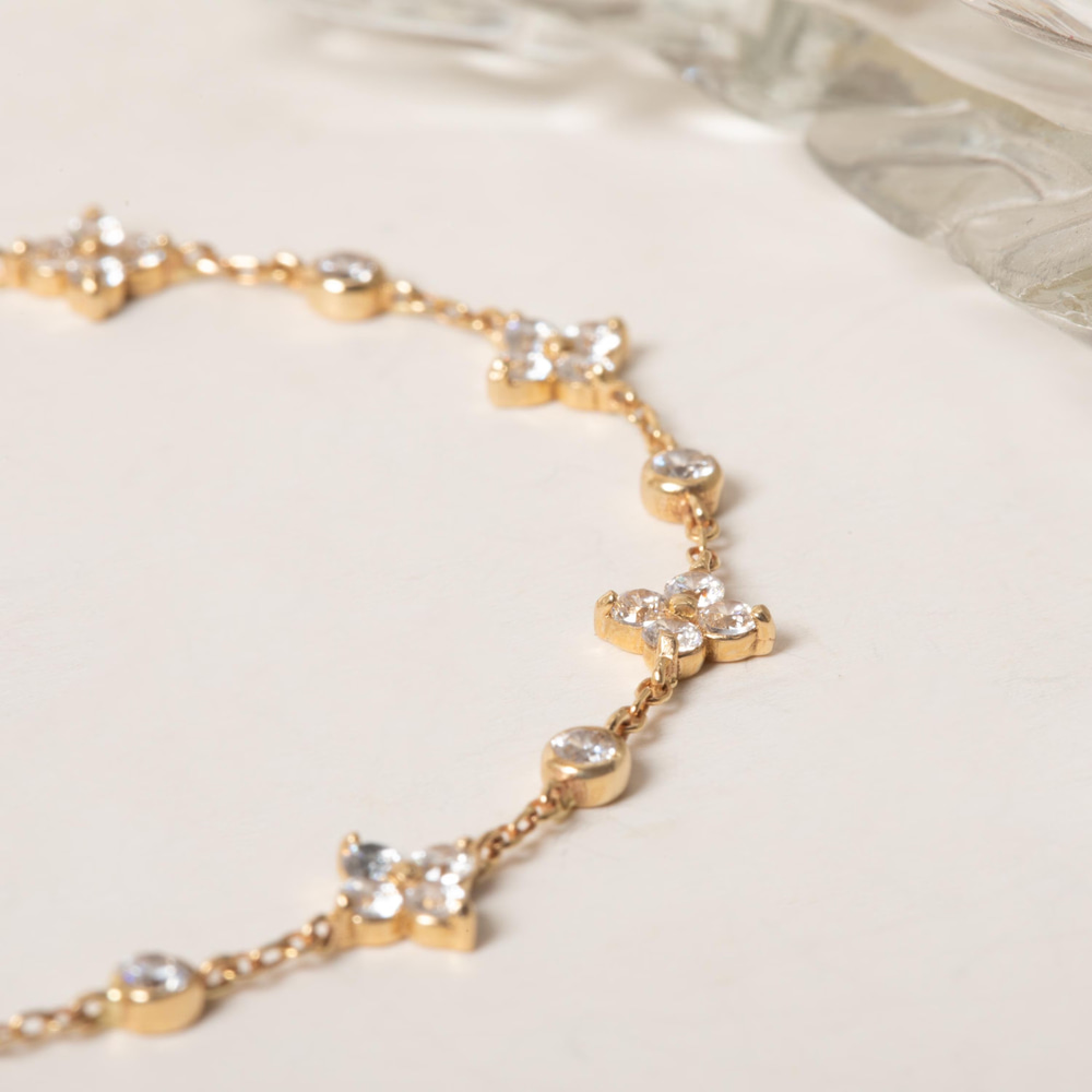 Altın Çok Taşlı Zirkon Bileklik - Goldstore