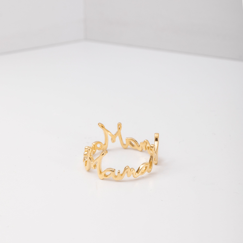 Gold Personalized Handwriting Name Ring - Goldstore
