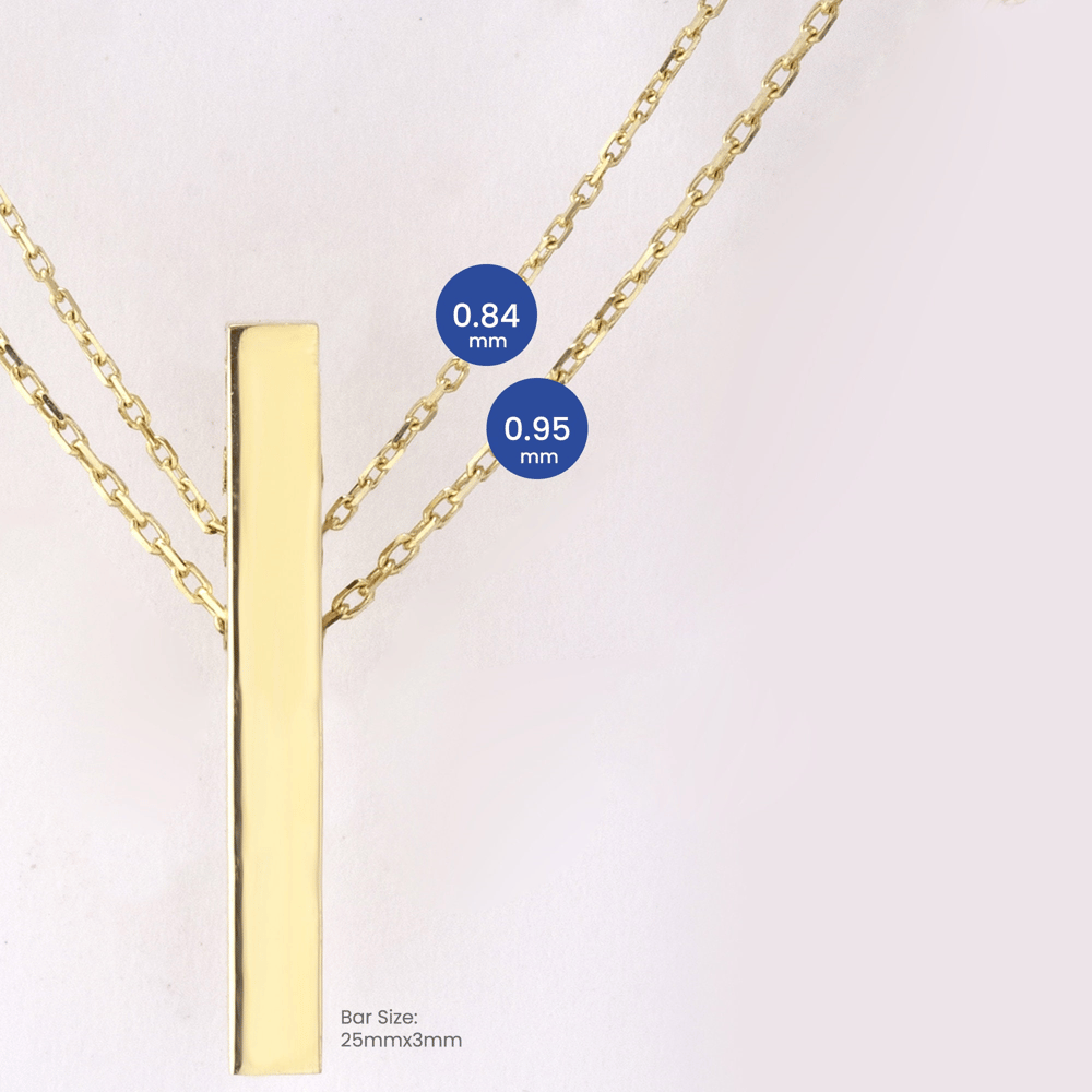 Altın Kişiye Özel İsim Kolye - Goldstore