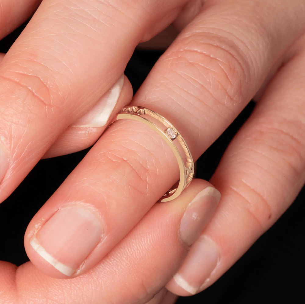Gold Roman Numeral Birthstone Ring - Goldstore