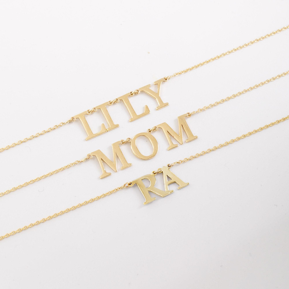 Altın Büyük Harf İsim Kolye - Goldstore