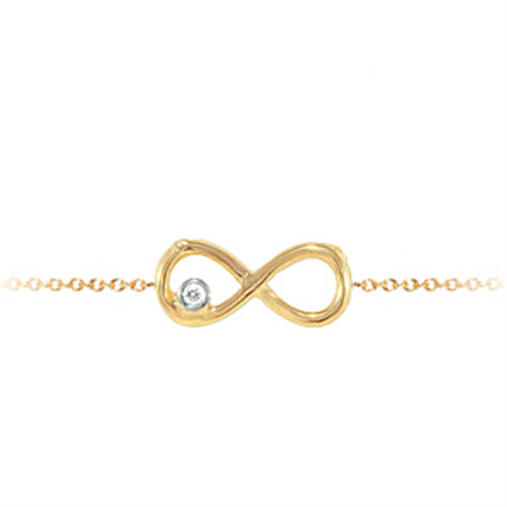 Goldstore-0.01 ct. Pırlanta Sonsuzluk Bileklik