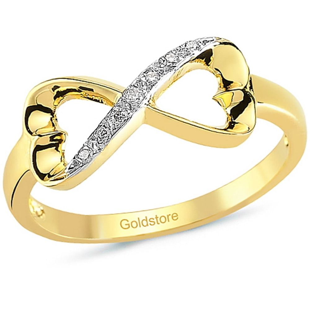 Goldstore-0.04 ct. Pırlanta Sonsuzluk Yüzük