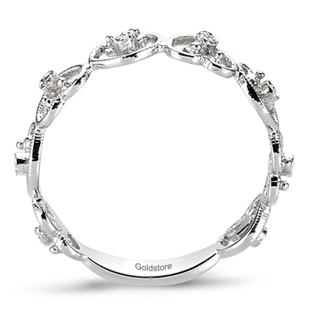 Goldstore-0.05 ct. Pırlanta Kalp Tamtur Yüzük